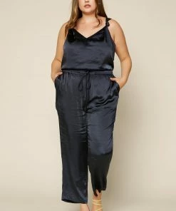 SKIES ARE BLUE Plus Size - Satin Waist Tie Pants 10 SKIES ARE BLUE Plus Size - Satin Waist Tie Pants