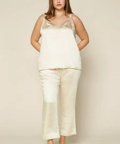 SKIES ARE BLUE Plus Size - Satin Knotted Strap Cami 11 SKIES ARE BLUE Plus Size - Satin Knotted Strap Cami