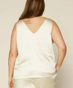 SKIES ARE BLUE Plus Size - Satin Knotted Strap Cami 10 SKIES ARE BLUE Plus Size - Satin Knotted Strap Cami