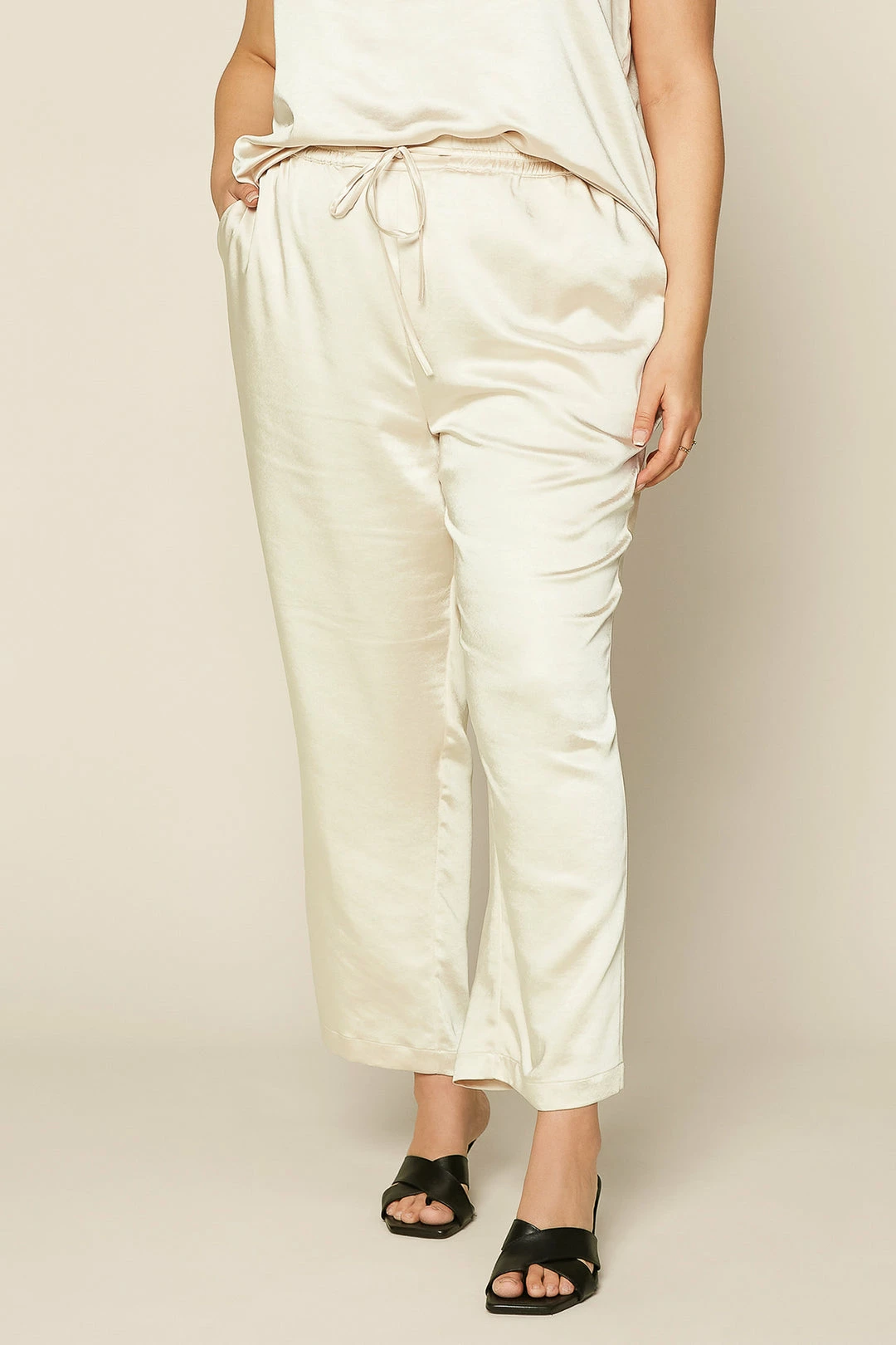 SKIES ARE BLUE Clothing Plus Size - Satin Waist Tie Pants 4 SKIES ARE BLUE Clothing Plus Size - Satin Waist Tie Pants