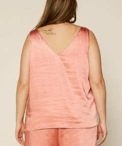 SKIES ARE BLUE Clothing Plus Size - Satin Knotted Strap Cami 8 SKIES ARE BLUE Clothing Plus Size - Satin Knotted Strap Cami