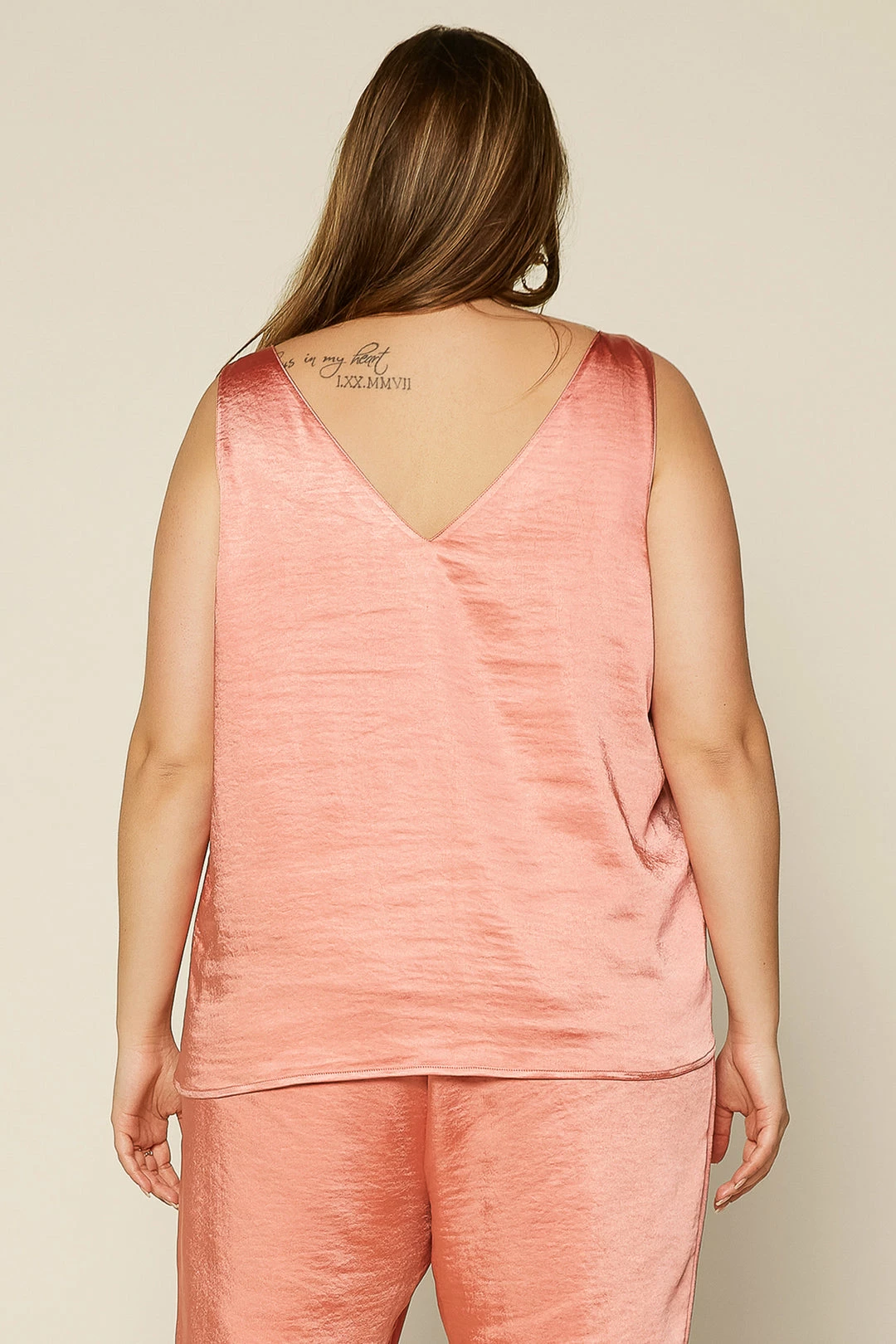 SKIES ARE BLUE Clothing Plus Size - Satin Knotted Strap Cami 5 SKIES ARE BLUE Clothing Plus Size - Satin Knotted Strap Cami