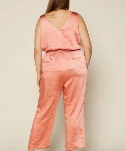 SKIES ARE BLUE Plus Size - Satin Waist Tie Pants Clothing 12 SKIES ARE BLUE Plus Size - Satin Waist Tie Pants Clothing