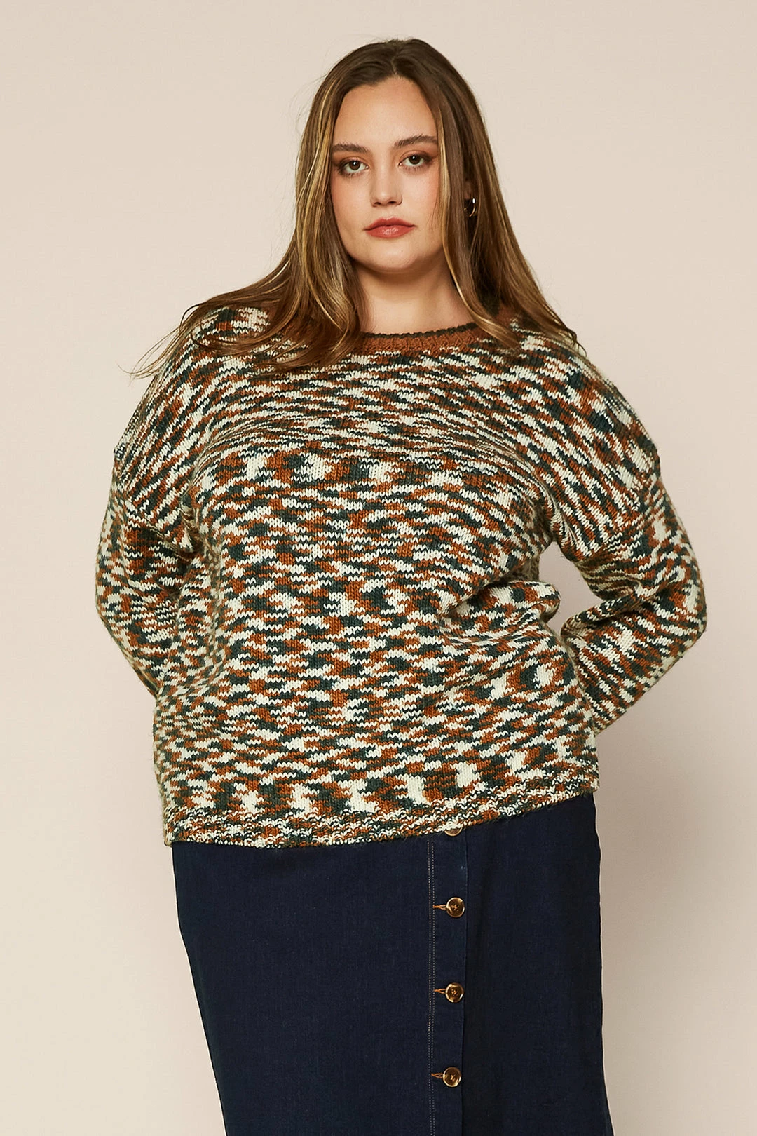 SKIES ARE BLUE Plus Size - Space Dye Sweater 6 SKIES ARE BLUE Plus Size - Space Dye Sweater