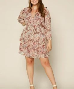 SKIES ARE BLUE Plus Size - Madison Paisley Mini Dress 10 SKIES ARE BLUE Plus Size - Madison Paisley Mini Dress