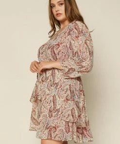 SKIES ARE BLUE Plus Size - Madison Paisley Mini Dress 12 SKIES ARE BLUE Plus Size - Madison Paisley Mini Dress