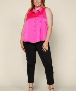 SKIES ARE BLUE Plus Size - Sleeveless Button Down Top 11 SKIES ARE BLUE Plus Size - Sleeveless Button Down Top