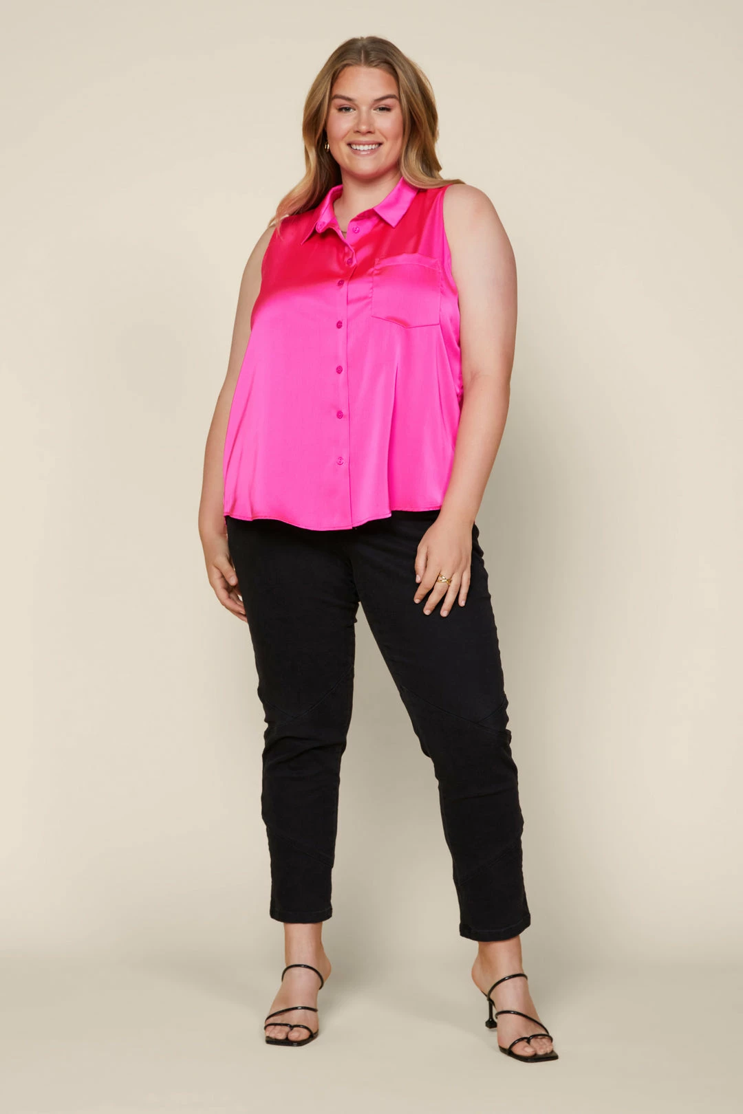 SKIES ARE BLUE Plus Size - Sleeveless Button Down Top 7 SKIES ARE BLUE Plus Size - Sleeveless Button Down Top