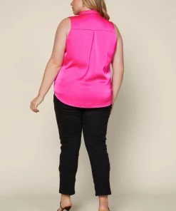 SKIES ARE BLUE Plus Size - Sleeveless Button Down Top 9 SKIES ARE BLUE Plus Size - Sleeveless Button Down Top