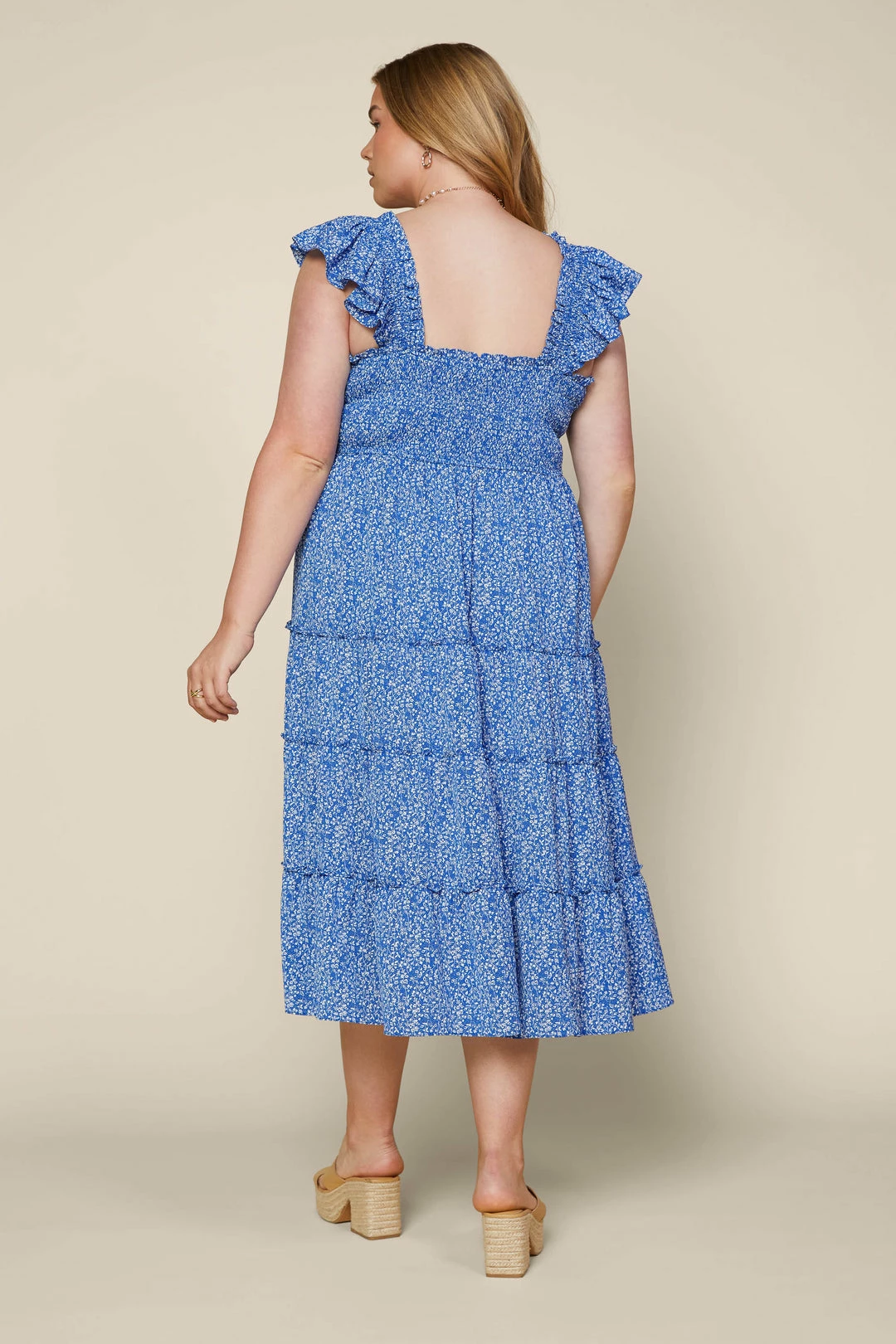 SKIES ARE BLUE Plus Size - Floral Smocked Midi Dress 7 SKIES ARE BLUE Plus Size - Floral Smocked Midi Dress