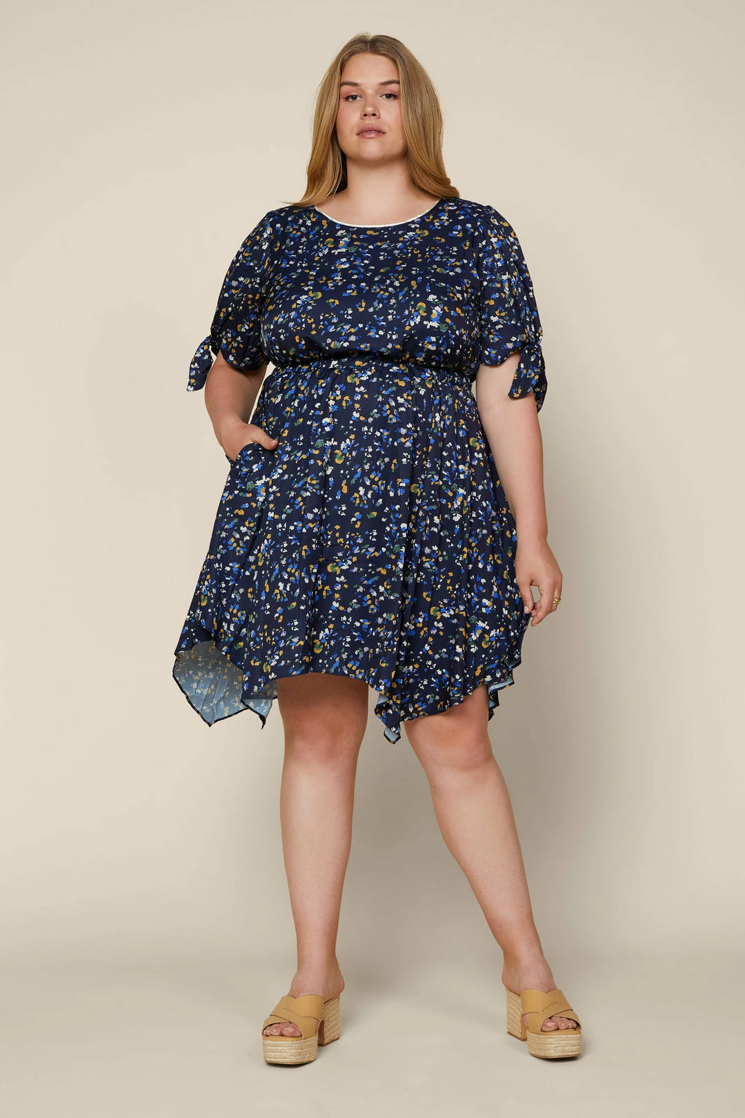 SKIES ARE BLUE Clothing Plus Size - Confetti Asymmetrical Mini Dress 6 SKIES ARE BLUE Clothing Plus Size - Confetti Asymmetrical Mini Dress