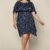SKIES ARE BLUE Clothing Plus Size - Confetti Asymmetrical Mini Dress 1 SKIES ARE BLUE Clothing Plus Size - Confetti Asymmetrical Mini Dress
