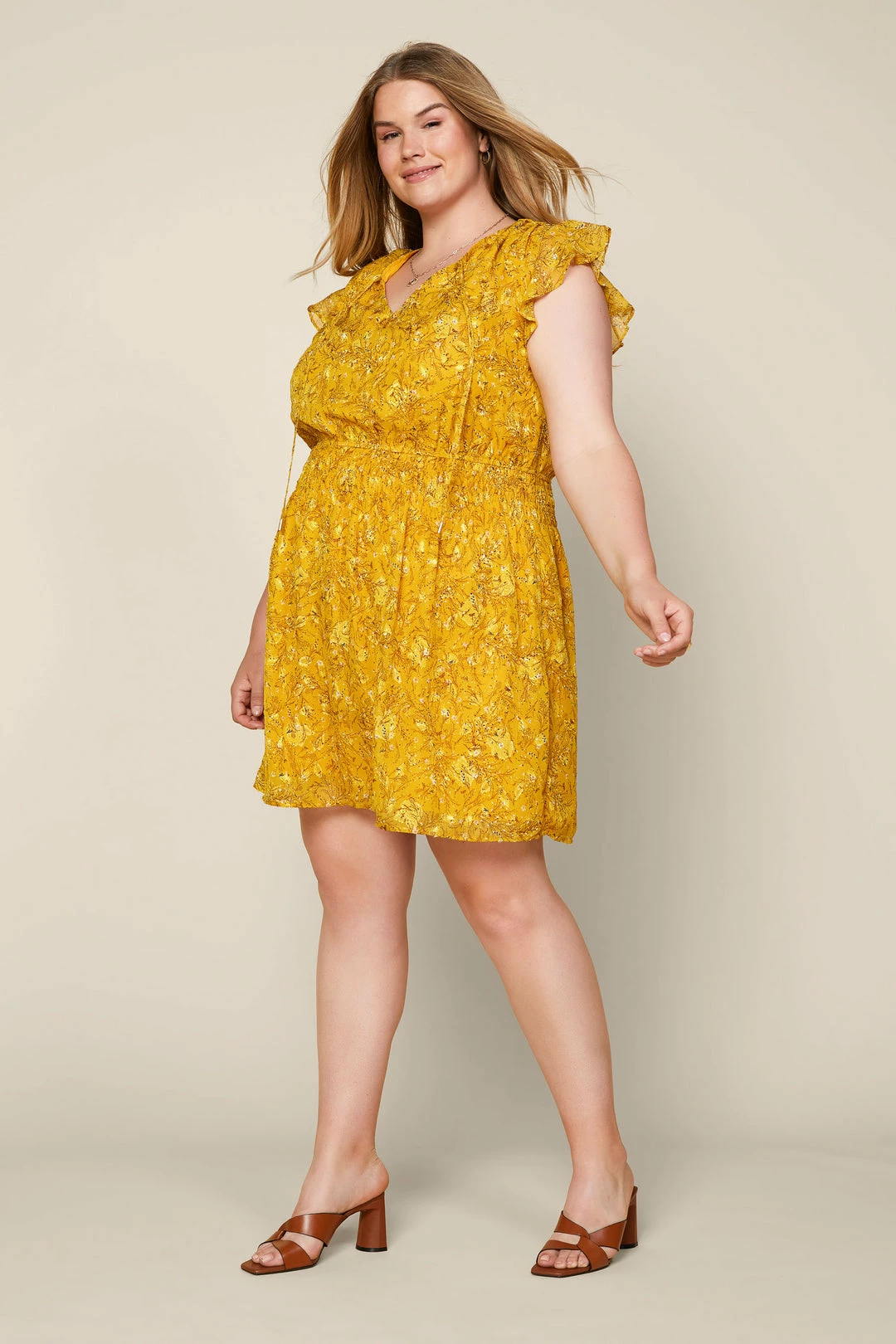 SKIES ARE BLUE Plus Size - River Floral Ruffle Dress Clothing 3 SKIES ARE BLUE Plus Size - River Floral Ruffle Dress Clothing