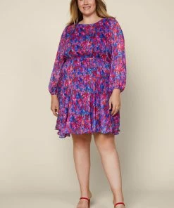 SKIES ARE BLUE Plus Size - Multicolor Flowy Mini Dress Clothing 8 SKIES ARE BLUE Plus Size - Multicolor Flowy Mini Dress Clothing