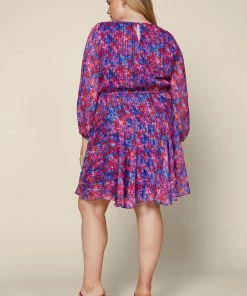 SKIES ARE BLUE Plus Size - Multicolor Flowy Mini Dress Clothing 9 SKIES ARE BLUE Plus Size - Multicolor Flowy Mini Dress Clothing