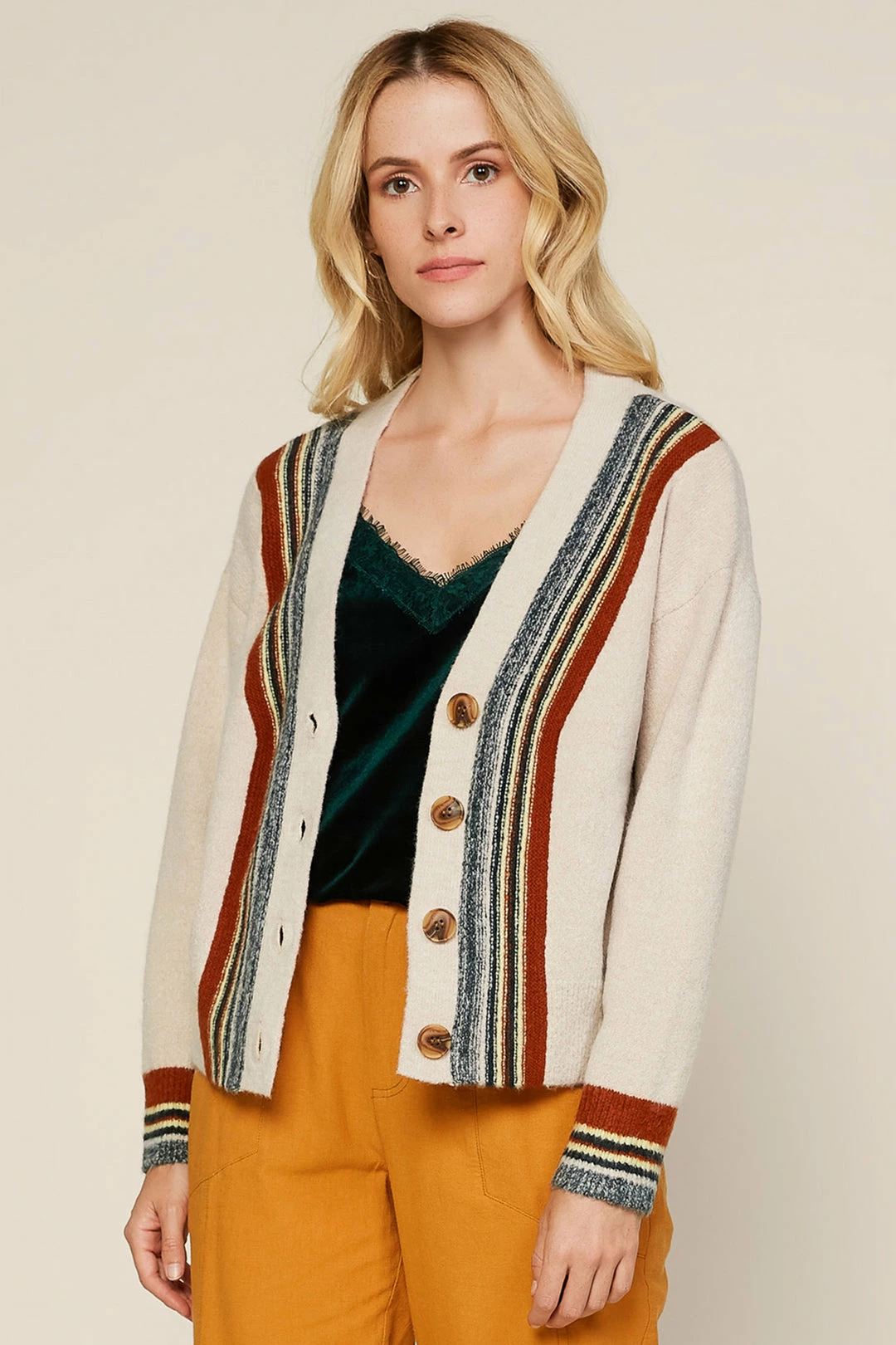 SKIES ARE BLUE Lena Multi Stripe Cardigan 4 SKIES ARE BLUE Lena Multi Stripe Cardigan