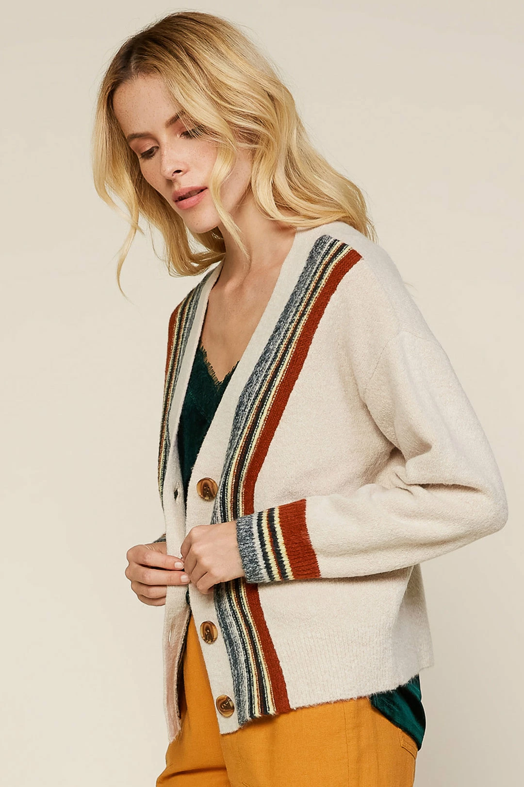SKIES ARE BLUE Lena Multi Stripe Cardigan 5 SKIES ARE BLUE Lena Multi Stripe Cardigan