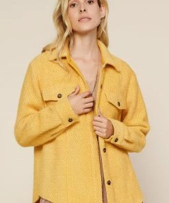 SKIES ARE BLUE Myra Button Down Shacket Clothing