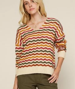 SKIES ARE BLUE Multi Striped Sweater Clothing