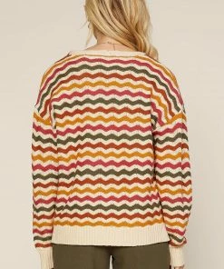 SKIES ARE BLUE Multi Striped Sweater Clothing