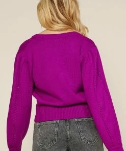 SKIES ARE BLUE Pointelle Wrap Sweater 9 SKIES ARE BLUE Pointelle Wrap Sweater