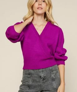 SKIES ARE BLUE Pointelle Wrap Sweater 8 SKIES ARE BLUE Pointelle Wrap Sweater