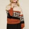 SKIES ARE BLUE Cassidy Leopard Colorblock Sweater 1 SKIES ARE BLUE Cassidy Leopard Colorblock Sweater