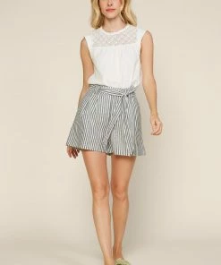 SKIES ARE BLUE Whitney Striped Shorts Clothing