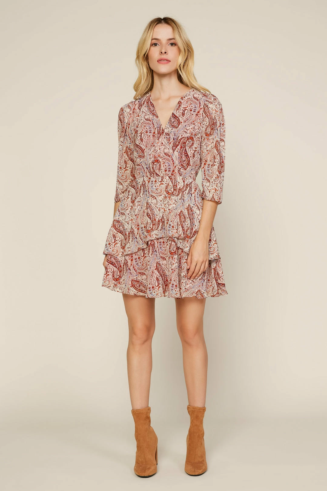 SKIES ARE BLUE Madison Paisley Mini Dress 4 SKIES ARE BLUE Madison Paisley Mini Dress