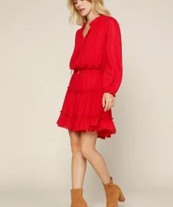 SKIES ARE BLUE Clothing Ruffled Sleeve Mini Dress 9 SKIES ARE BLUE Clothing Ruffled Sleeve Mini Dress