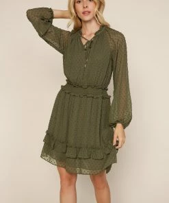 SKIES ARE BLUE Textured Dot Mini Dress Clothing 9 SKIES ARE BLUE Textured Dot Mini Dress Clothing