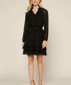 SKIES ARE BLUE Clothing Textured Dot Mini Dress