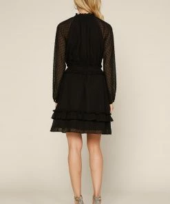 SKIES ARE BLUE Clothing Textured Dot Mini Dress 13 SKIES ARE BLUE Clothing Textured Dot Mini Dress