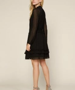 SKIES ARE BLUE Clothing Textured Dot Mini Dress 11 SKIES ARE BLUE Clothing Textured Dot Mini Dress