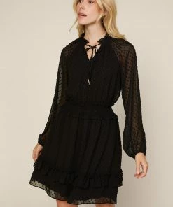 SKIES ARE BLUE Clothing Textured Dot Mini Dress