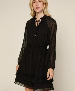 SKIES ARE BLUE Clothing Textured Dot Mini Dress 12 SKIES ARE BLUE Clothing Textured Dot Mini Dress