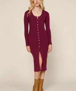 SKIES ARE BLUE Button Down Knit Dress