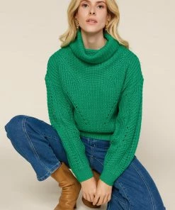 SKIES ARE BLUE Cozy Knit Turtleneck Sweater