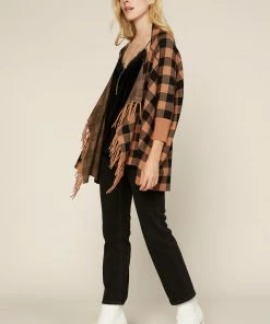 SKIES ARE BLUE Clothing Gwen Check Print Cardigan 12 SKIES ARE BLUE Clothing Gwen Check Print Cardigan