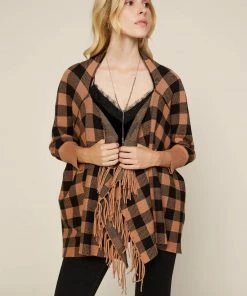 SKIES ARE BLUE Clothing Gwen Check Print Cardigan 10 SKIES ARE BLUE Clothing Gwen Check Print Cardigan