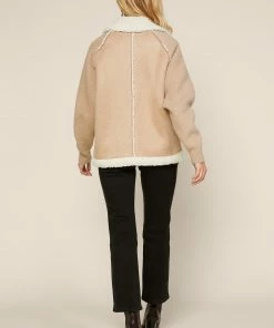 SKIES ARE BLUE Faux Suede Sherpa Jacket Clothing 17 SKIES ARE BLUE Faux Suede Sherpa Jacket Clothing