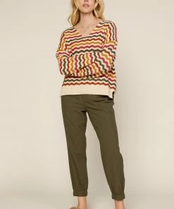 SKIES ARE BLUE Multi Striped Sweater Clothing