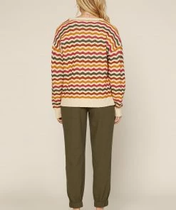 SKIES ARE BLUE Multi Striped Sweater Clothing