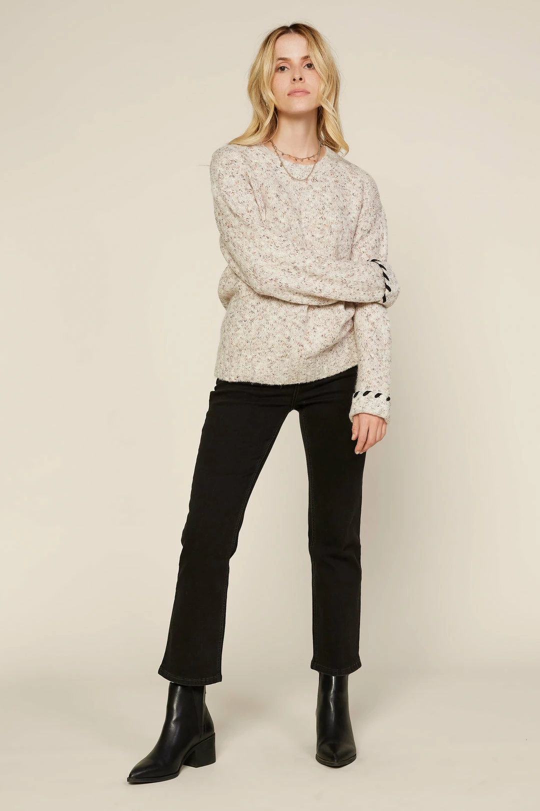 SKIES ARE BLUE Marled Knit Sweater Clothing 6 SKIES ARE BLUE Marled Knit Sweater Clothing