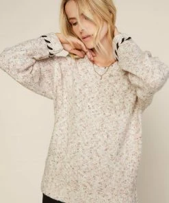 SKIES ARE BLUE Marled Knit Sweater Clothing