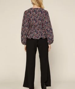 SKIES ARE BLUE Ditsy Floral Wrap Top Clothing