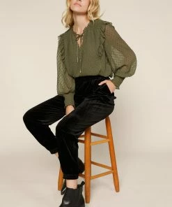 SKIES ARE BLUE Clip Dot Ruffle Blouse Clothing 11 SKIES ARE BLUE Clip Dot Ruffle Blouse Clothing