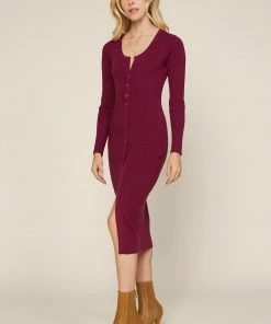 SKIES ARE BLUE Button Down Knit Dress