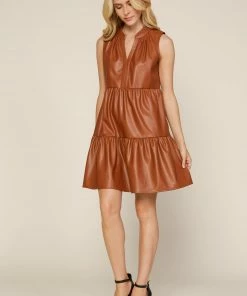 SKIES ARE BLUE Clothing Kimbra Vegan Leather Dress