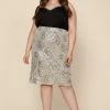 SKIES ARE BLUE Plus Size - Sequin Midi Skirt 2 SKIES ARE BLUE Plus Size - Sequin Midi Skirt